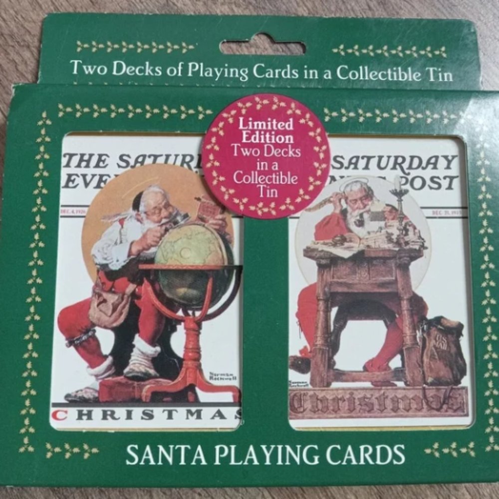 Norman Rockwell Santa Playing Cards